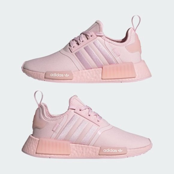 Adidas NMD R1 Low Top Mens Athletic Running Shoes Pink HQ8862 NEW Multi Sz - Picture 5 of 9